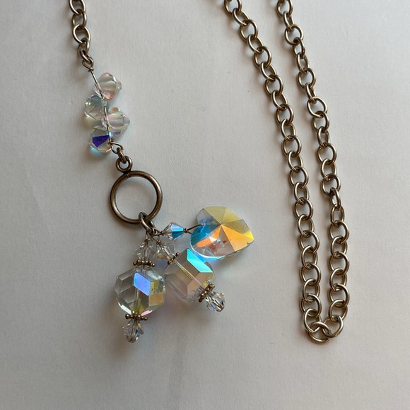 Chunky Sterling & AB Crystal Candy toggle necklace - Picture 11 of 17